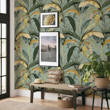 Papier Peint - Wallpapers4Beginners - Forêt Tropicale Verte - Papier vegan - 250x200cm, 5,5m2 2