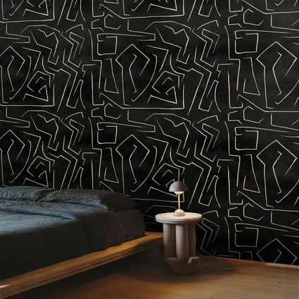 Wallpapers4Beginners - Behang - Abstracte Graffiti - Vegan Papier - 250x200cm, 5.5m2 2