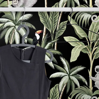 Wallpapers4Beginners - Behang - Zwart Monkey - Vegan Papier - 250x200cm, 5.5m2 4