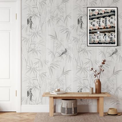 Papier Peint - Wallpapers4Beginners - Japandi Forêt de Bambous - Papier vegan - 250x200cm, 5,5m2