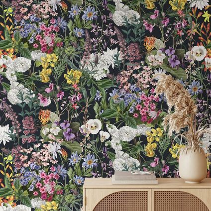 Papier Peint - Wallpapers4Beginners - Fleurs Botaniques - Papier vegan - 250x200cm, 5,5m2