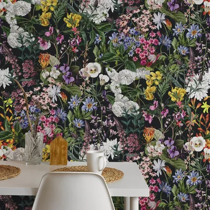 Papier Peint - Wallpapers4Beginners - Fleurs Botaniques - Papier vegan - 250x200cm, 5,5m2 2
