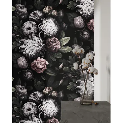 Papier Peint - Wallpapers4Beginners - Floral Foncé - Papier vegan - 250x200cm, 5,5m2 3