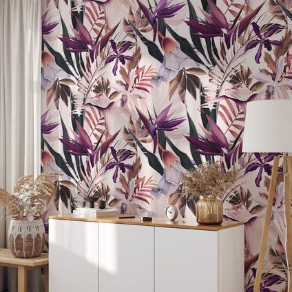 Wallpapers4Beginners - Behang - Exotic Tropical Pink - 250x200cm, 5.5m2