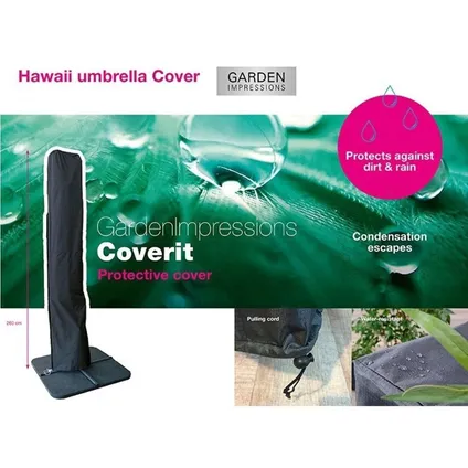 Garden Impressions Hawaii King en Big pole parasolhoes 300x65 cm