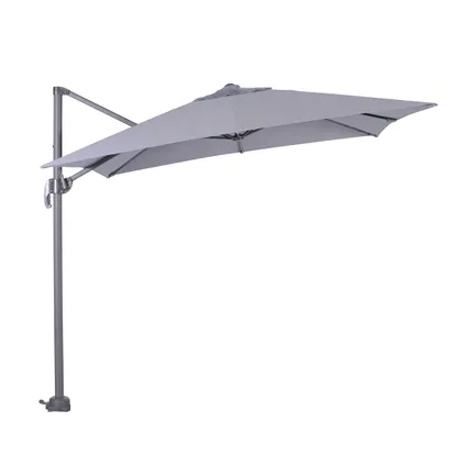 Garden Impressions parasol S 250x250 d.grijs/l.grijs+voet en hoes 2