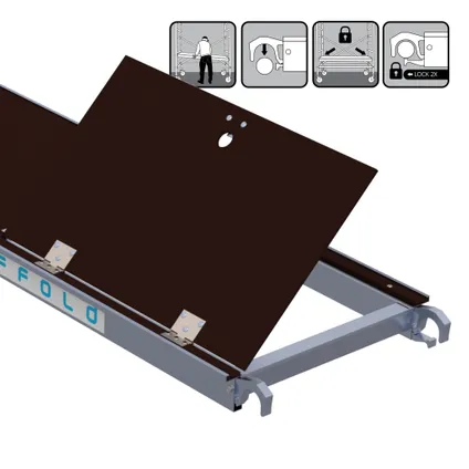 Euroscaffold Echafaudage de chambre - Echafaudage pliant compact compatible - Module compact 4 5