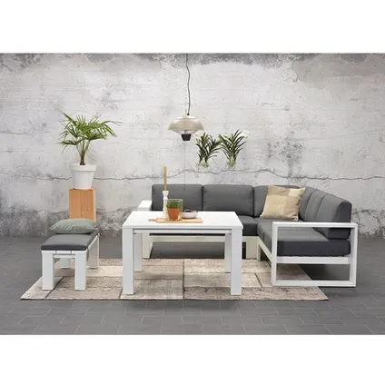 Garden impressions Plaza Table de salon de jardin 115x115xH68 cm - blanc 2