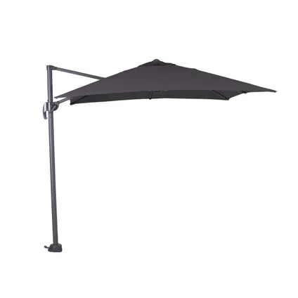 Garden Impressions parasol S 250x250 d. grijs/zwart +voet en hoes 2