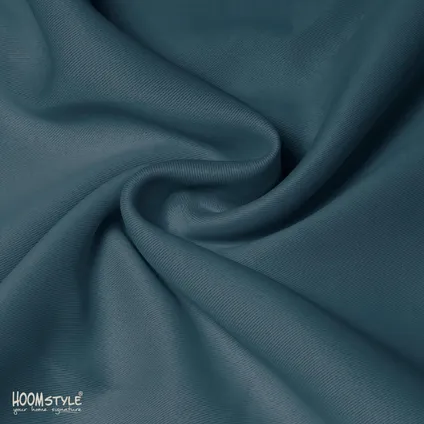 Rideau occultant uni avec ruban plissé -140x270cm - Bleu Denim - HOOMstyle 4