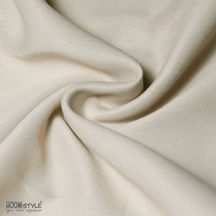 Rideau occultant uni avec ruban plissé -140x270cm - Blanc Cassé - HOOMstyle 4