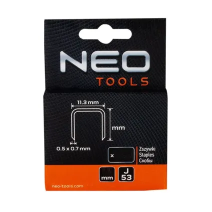 Neo-Tools Staple 6mm Type J/53 - 2000pcs. 2