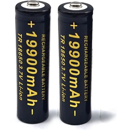 Oplaadbare LI-IOn 18650 batterijen 3,7V / 19900mAH - 2 stuks