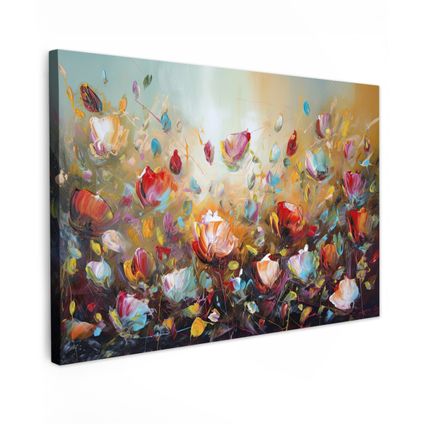 Peinture sur toile 120x80 cm Fleurs - Art - Nature - Peinture à l'huile