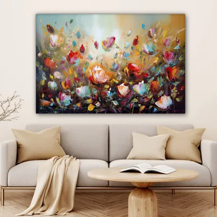 Peinture sur toile 120x80 cm Fleurs - Art - Nature - Peinture à l'huile 6