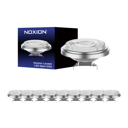 Voordeelpak 10x Noxion Lucent LED Spot G53 AR111 7.3W 450lm 24D - 918-927 Dim naar Warm | Beste 2