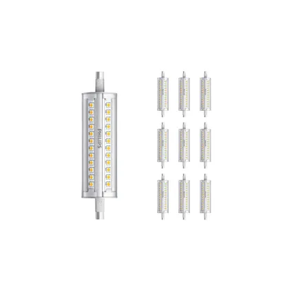 Voordeelpak 10x Philips Corepro LEDlineair R7s 118mm 14W 1600lm - 830 Warm Wit | Dimbaar - Vervangt 2