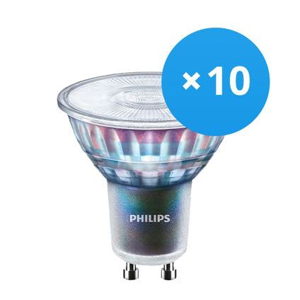 Voordeelpak 10x Philips MASTER LEDspot ExpertColor GU10 PAR16 5.5W 355lm 25D - 927 Zeer Warm Wit |