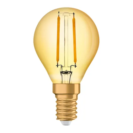Osram Vintage 1906 LED E14 Boule Filament Dorée 2.5W 220lm - 824 Blanc Très Chaud | Équivalent 25W