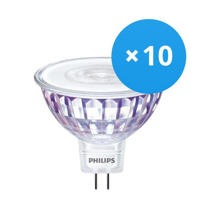 Voordeelpak 10x Philips Corepro LEDspot GU5.3 MR16 7W 660lm 36D - 840 Koel Wit | Vervangt 50W