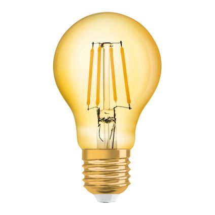 Osram Vintage 1906 LED E27 Peer Filament Goud 4W 410lm - 824 Zeer Warm Wit | Vervangt 40W
