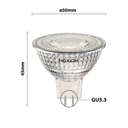 Noxion LED Spot GU5.3 MR16 3.4W 345lm 36D - 840 Koel Wit | Vervangt 35W 5