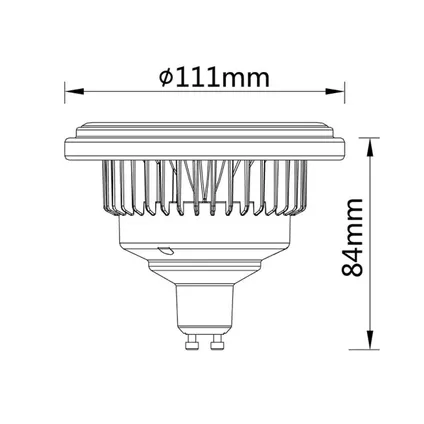 Noxion Lucent LED Spot GU10 AR111 12W 600lm 40D - 930 Warm Wit | Beste Kleurweergave - Dimbaar - 5
