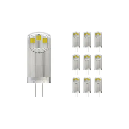 Voordeelpak 10x Noxion Bolt LED Capsule G4 1.8W 200lm - 827 Zeer Warm Wit | Vervangt 20W 2