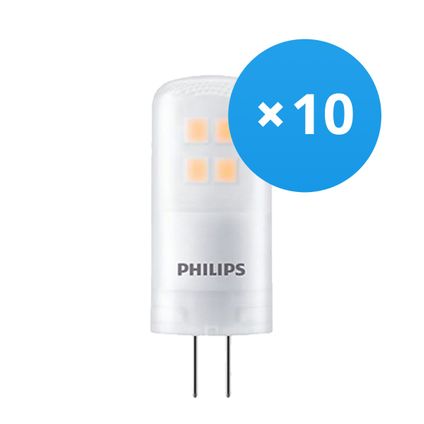 Voordeelpak 10x Philips Corepro LEDcapsule G4 2.1W 210lm - 827 Zeer Warm Wit | Dimbaar - Vervangt
