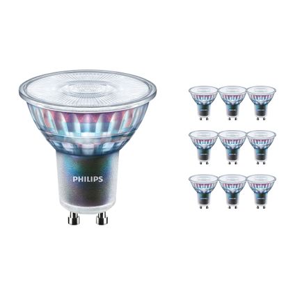 Voordeelpak 10x Philips MASTER LEDspot ExpertColor GU10 PAR16 3.9W 265lm 36D - 927 Zeer Warm Wit |