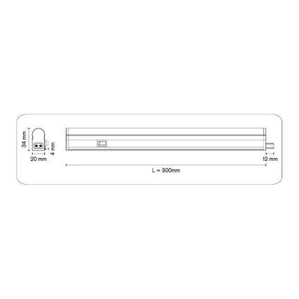 Noxion Réglette LED Batline Connect 4W 450lm - 865 Lumière Du Jour | 30cm - 20x Connectable 4