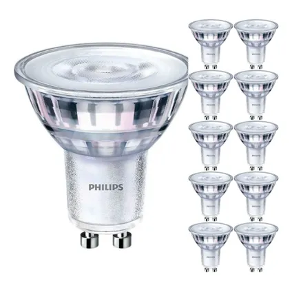Voordeelpak 10x Philips Corepro LEDspot GU10 PAR16 4.9W 485lm 36D - 840 Koel Wit | Vervangt 65W 2