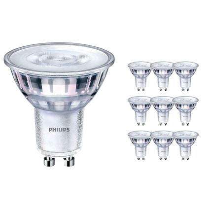 Voordeelpak 10x Philips Corepro LEDspot GU10 PAR16 3W 230lm 36D - 830 Warm Wit | Dimbaar - Vervangt
