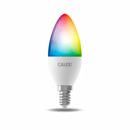 Calex Lampe LED Intelligente - E14 - Source Lumineuse Wifi - RVB et Blanc Chaud - 4.9W