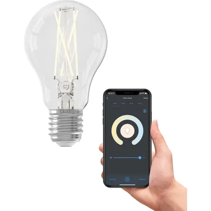 Calex Lampe LED Intelligente - E27 - Filament - A60 - Clair - Blanc Chaud - 7W