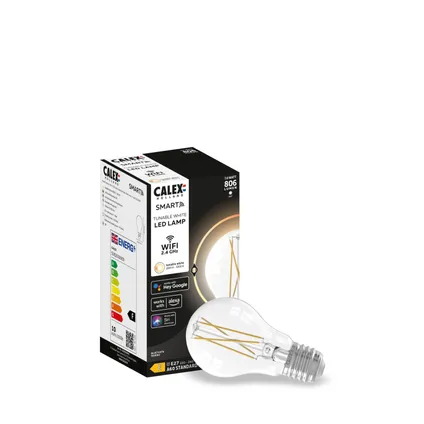 Calex Lampe LED Intelligente - E27 - Filament - A60 - Clair - Blanc Chaud - 7W 6