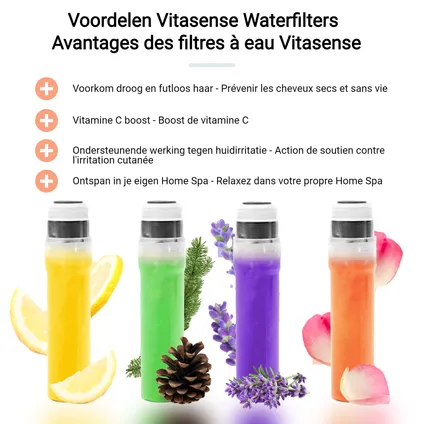 VITASENSE Waterfilters 4 stuks Combideal 3 + 1 gratis - Douchefilters 2