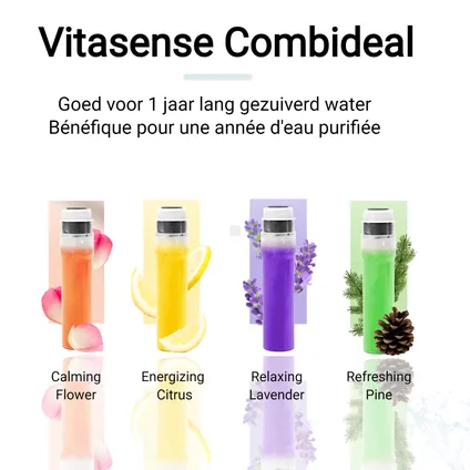 VITASENSE Waterfilters 4 stuks Combideal 3 + 1 gratis - Douchefilters 4