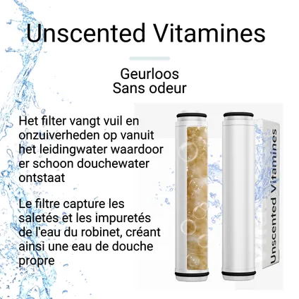 VITASENSE Waterfilters 2 stuks - Geurloze douchefilters voor Vitasense douchekop 4