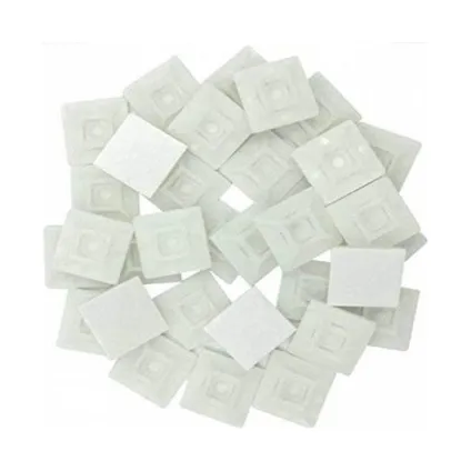 Embases de fixation pour c�bles en nylon Sintron - 100 pi�ces - 30x30mm - Blanc - 100 pi�ces 2