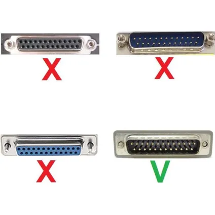 USB-A (m) naar 25-pins SUB-D (DB25) parallelle printerkabel 2