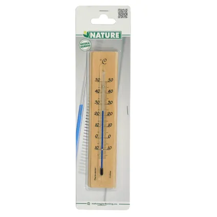 Intex muurthermometer bamboe 19cm 2