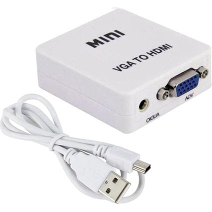 VGA (D-Sub) naar HDMI converter 720p/1080p - Wit