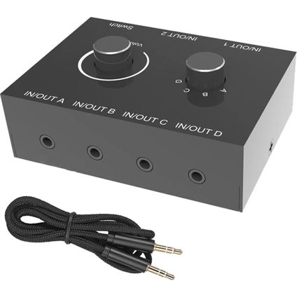 Neoteck 2-Weg 3.5mm jack Stereo Audio Switch/Splitter - Bi-Directionele