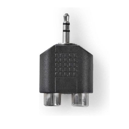 Stereo-Audioadapter -3.5mm jack Male naar 2x RCA (Tulp) Female