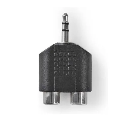 Stereo-Audioadapter -3.5mm jack Male naar 2x RCA (Tulp) Female 2
