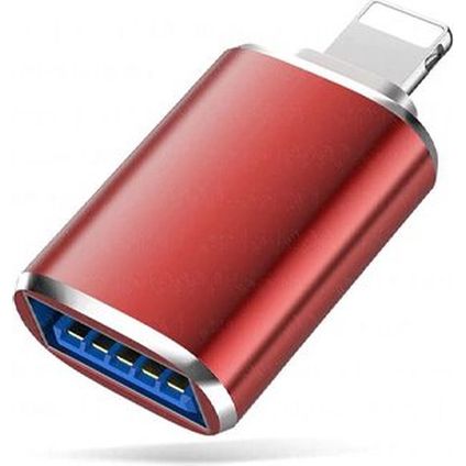 8-pin Lightning naar USB A OTG adapter - OTG-IOS2 - Rood