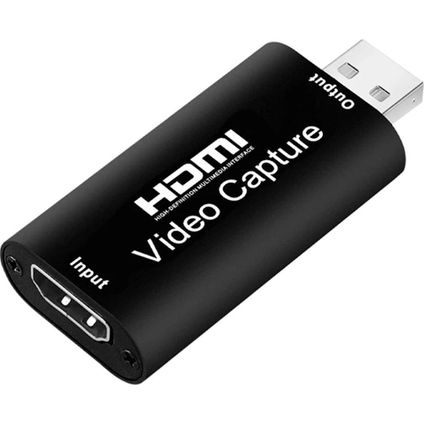 Carte de capture vidéo - 1080p - HDMI vers USB - convient pour OBS Studio, Xsplit, Potplayer & Wirecast