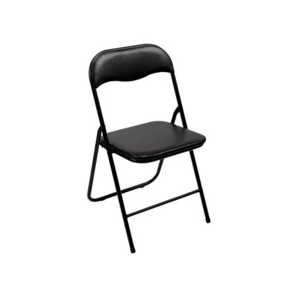Perel Chaise pliante, 43 x 38 x 78cm, Noir, PVC (chlorure de polyvinyle)