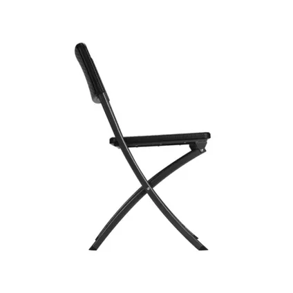 Perel Chaise pliante, 44.5 x 54 x 81cm, Noir, Acier 2